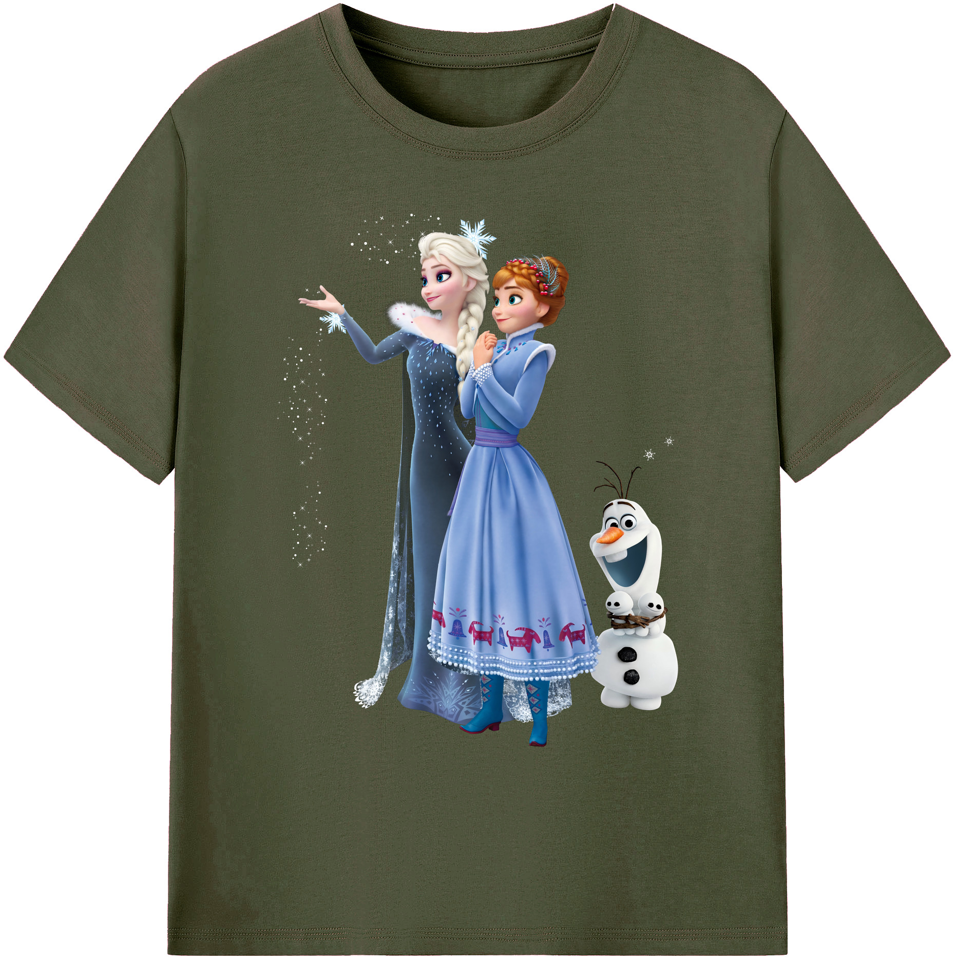 （画像用） アナと雪の女王 アンナ エルサ Frozen Anna Elsa 綿100％ メンズ半袖Tシャツ｜肌触りやわらか＆通気性